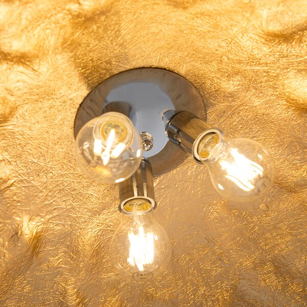 Lampada a sospensione intelligente nera con oro 70 cm con Wi-Fi A60 - Magna