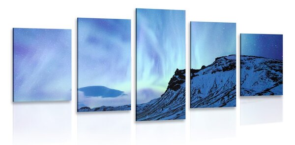 Quadri 5 pezzi – Luce polare nordica