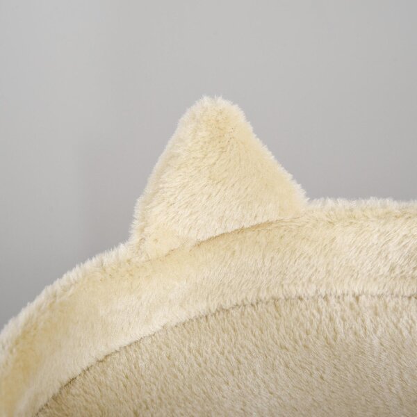 AllMyPets Albero Tiragraffi per Gatti Adulti con Cuccia Spaziosa e Piattaforma 104 cm colore Bianco Crema - R329CW