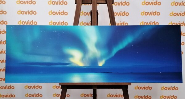 Stampa su tela – Aurora boreale sull'oceano