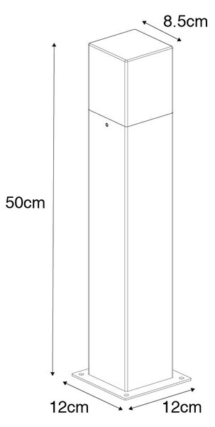 Lampada da esterno a stelo intelligente antracite 50 cm incl. Wifi P45 - Denmark