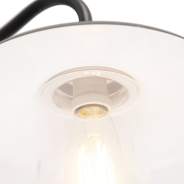 Lampada da parete rustica intelligente antracite IP44 incl. wifi E27 - Kansas