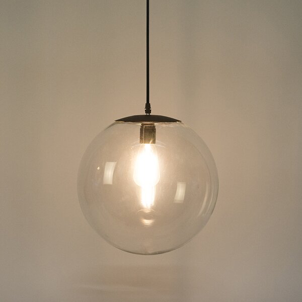 Lampada a sospensione intelligente trasparente 35 cm incl. WiFi A60 - Pallon