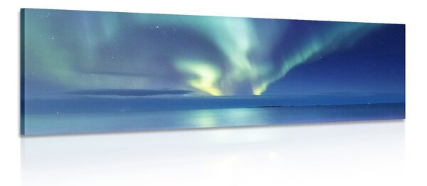 Stampa su tela – Aurora boreale sull'oceano