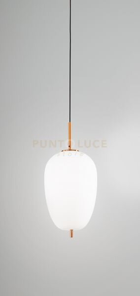 Cirro ssospensione led 24w 1435lm 3000k vetro bianco finitura oro 