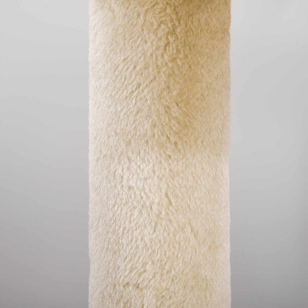 AllMyPets Albero Tiragraffi per Gatti Adulti con Cuccia Spaziosa e Piattaforma 104 cm colore Bianco Crema - R329CW