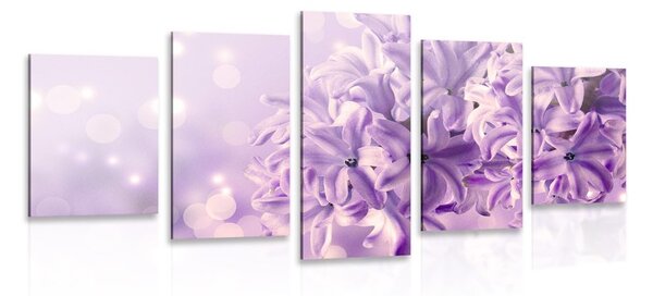 Quadri 5 pezzi – Fiore lilla