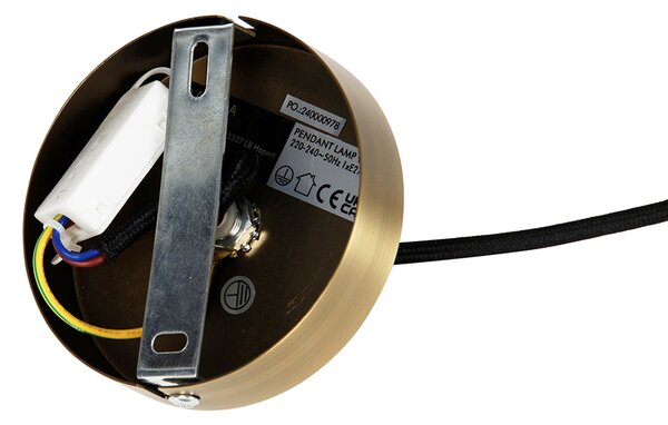 Lampada a sospensione moderna bronzo con cavo nero - Combi 1
