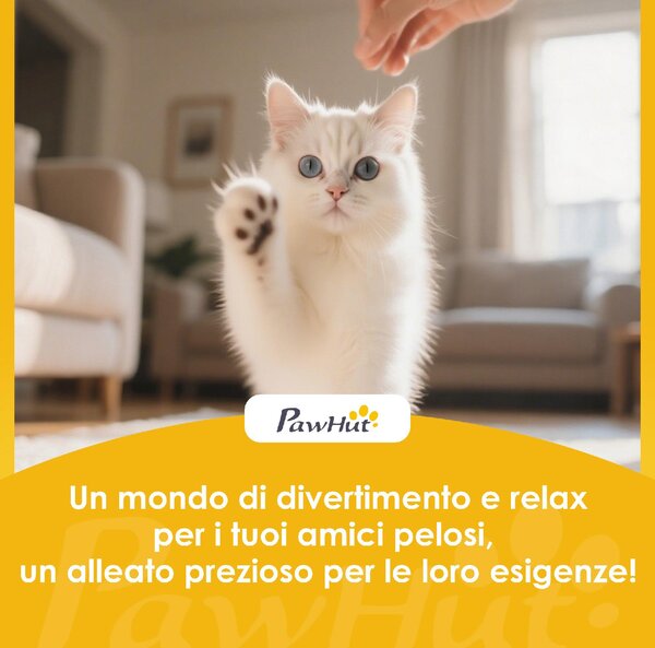 AllMyPets Albero Tiragraffi per Gatti Alto 85 cm con Casetta Lettino Pali e Tappetino Tiragraffi colore Grigio - W678LG