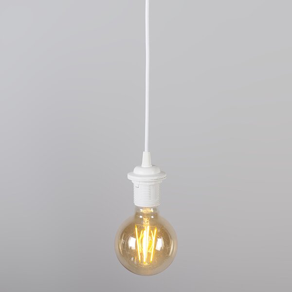 Lampada a sospensione retrò color crema 25 cm - Plisse