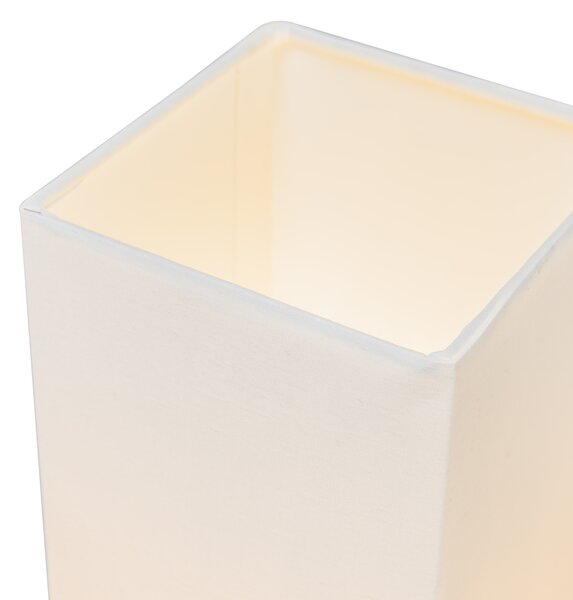Lampada da tavolo moderna bianca con base in acciaio - Milo