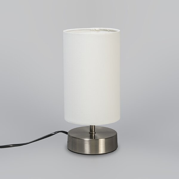 Lampada da tavolo moderna bianca rotonda 12 cm - Milo 2