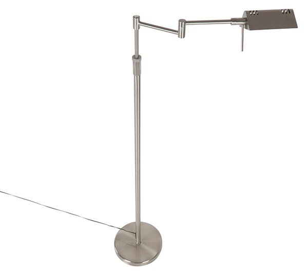 Lampada da terra di design in acciaio con LED e dimmer touch - Notia
