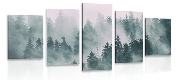 Quadri 5 pezzi – Montagne nella nebbia