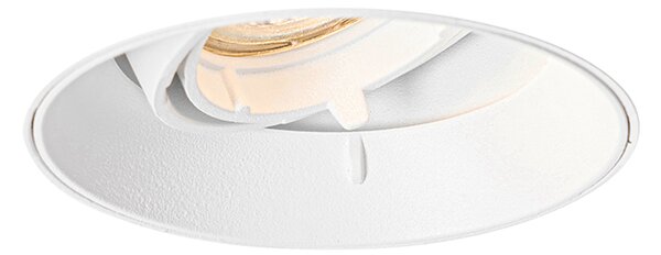 Faretto da incasso moderno bianco GU10 rotondo senza cornice - Oneon