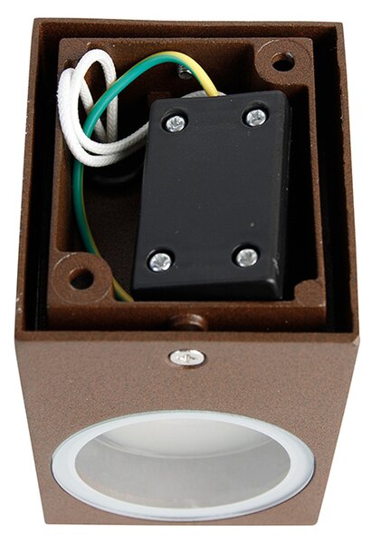 Lampada da parete industriale marrone ruggine IP44 - Baleno