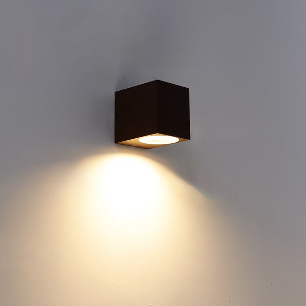 Lampada da parete industriale marrone ruggine IP44 - Baleno