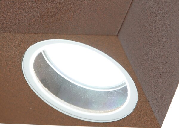 Lampada da parete industriale marrone ruggine IP44 - Baleno