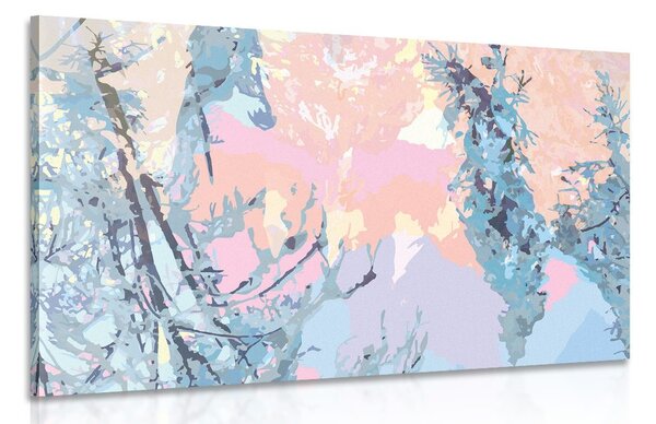 Stampa su tela – Astrazione degli alberi