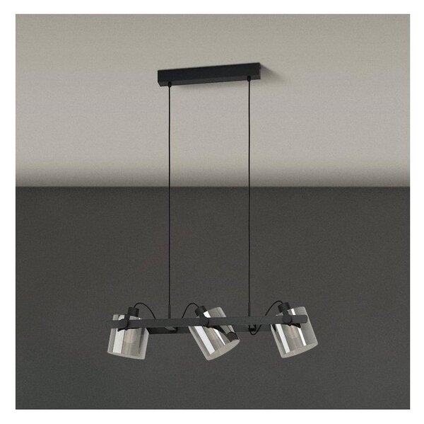 Eglo 780478 - Lampadario a sospensione con filo CALERINO 3xE27/40W/230V nero