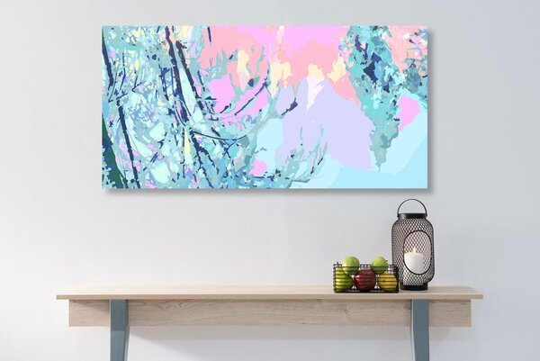 Quadro su tela – Connessione astratta degli alberi