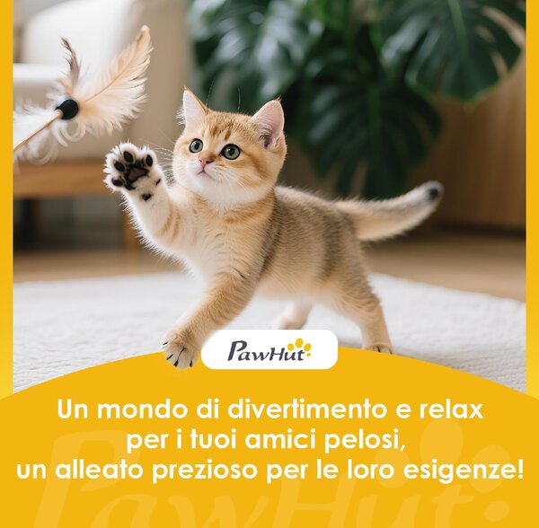 AllMyPets Albero Tiragraffi per Gatti con 2 Casette 2 Lettini Trespolo e 2 Palline 48x40x177 cm colore Grigio Chiaro e Beige - W679LG