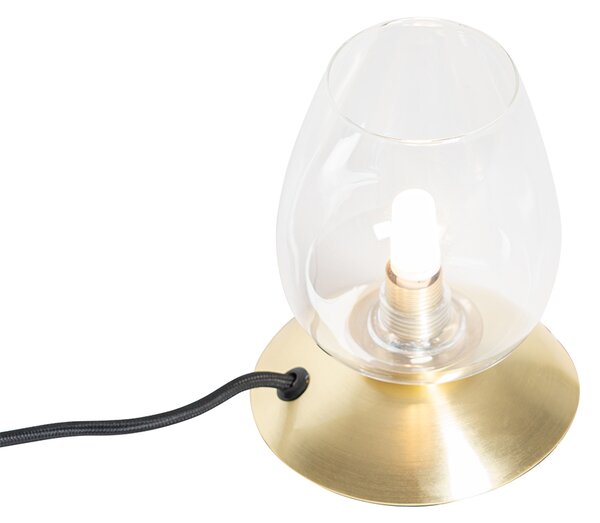 Lampada da tavolo classica oro con vetro - Elien