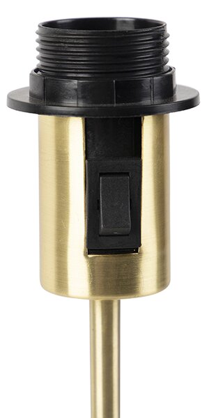 Lampada da tavolo oro/ottone con paralume nero con oro 32 cm - Parte