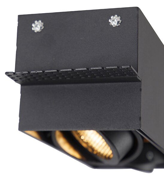 Faretto da incasso intelligente nero senza cornice 2 luci incl. Wifi GU10 - Oneon Honey