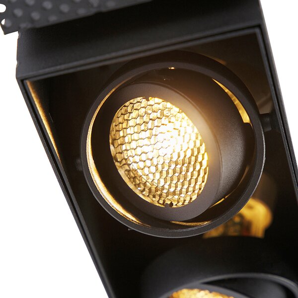 Faretto da incasso intelligente nero senza cornice 2 luci incl. Wifi GU10 - Oneon Honey