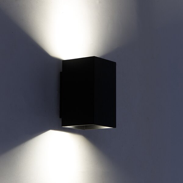 Lampada da parete moderna nera con 2 WiFi GU10 - Sandy