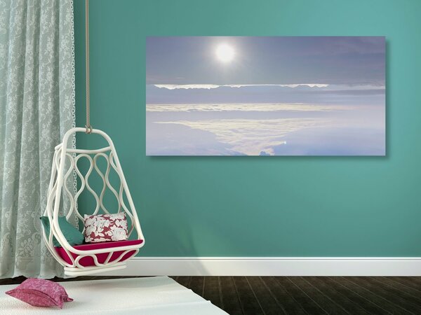 Quadro su tela – Sole sopra la montagna