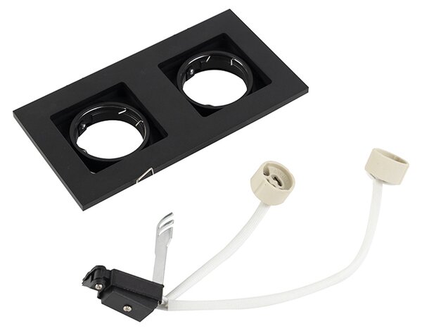 Faretto da incasso moderno Smart nero incl. 2 Wifi GU10 - Qure