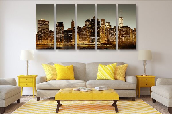 Quadri 5 pezzi – Centro di New York