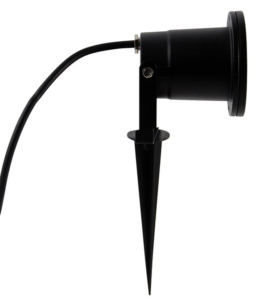 Faretto da esterno smart nero moderno con cavo e spina 200cm incl. WiFi GU10 IP65 - Basic