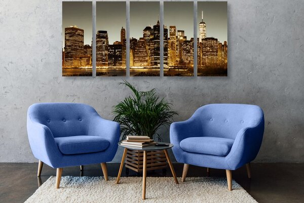 Quadri 5 pezzi – Centro di New York