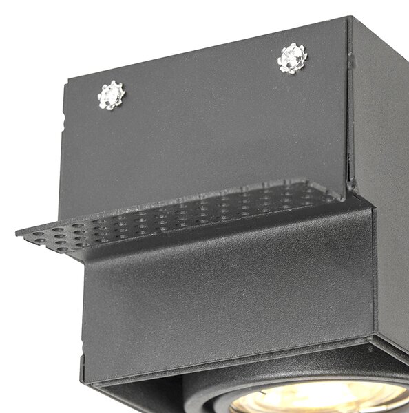 Faretto da incasso intelligente nero con 2 GU10 WiFi senza cornice - Oneon 2