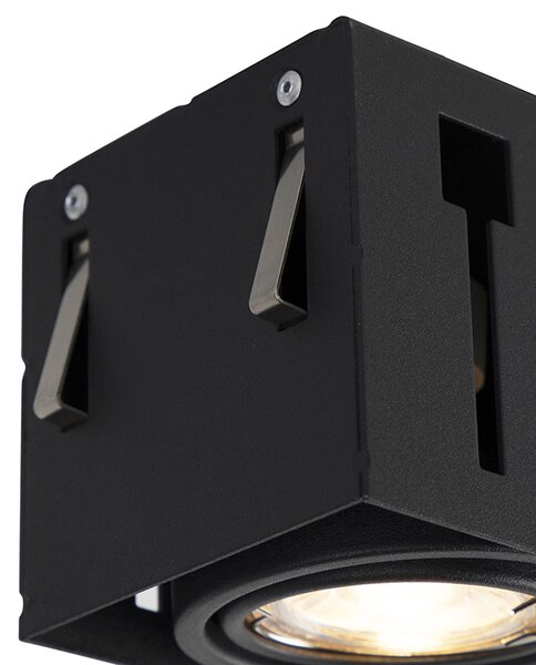 Faretto da incasso moderno Smart nero senza bordi con 3 GU10 Wifi - Oneon 3
