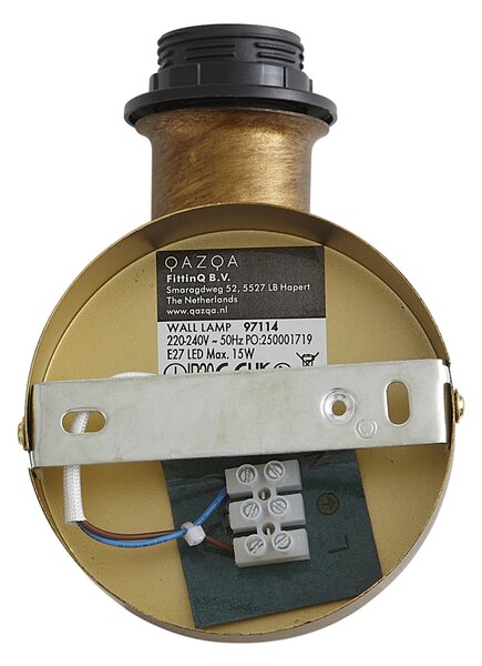 Lampada da parete vintage oro senza paralume - Matt