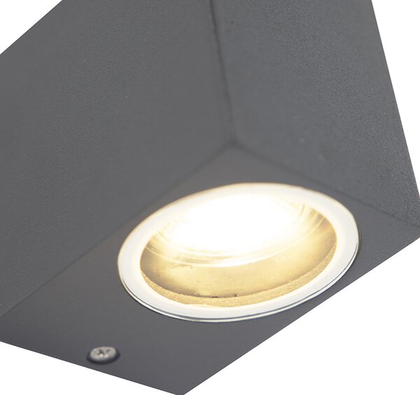 Lampada da parete smart nera con WiFi GU10 IP44 - Baleno