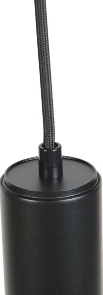 Lampada a sospensione di design nera con sorgente luminosa WiFi GU10 - Tuba Small