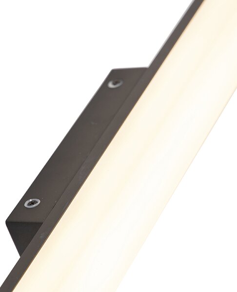 Lampada da parete moderna per bagno nera 62 cm IP44 - Cascada