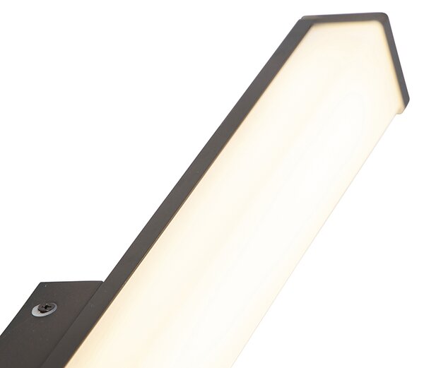Lampada da parete moderna per bagno nera 62 cm IP44 - Cascada