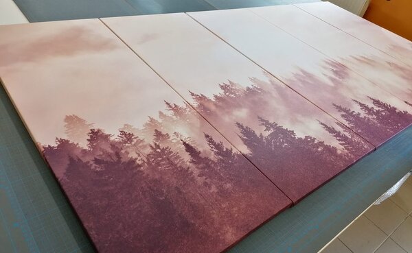 Quadri 5 pezzi – Foresta nebbiosa