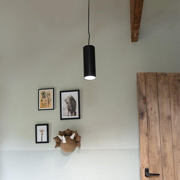 Lampada a sospensione di design nera - Tubo