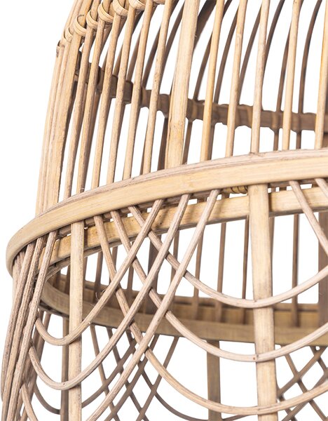 Lampada a sospensione orientale in rattan 49 cm - Michelle
