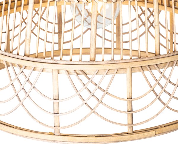 Lampada a sospensione orientale in rattan 49 cm - Michelle