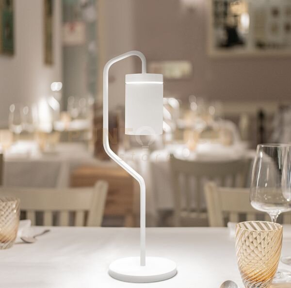 Lampada da tavolo magnet in alluminio colore bianco led 2,2w 255lm 