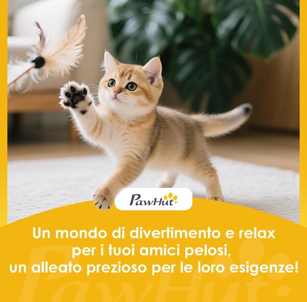 AllMyPets Albero Tiragraffi per Gatti con Scala 2 Amache 3 Posatoi 2 Casette e 3 Piattaforme 48x48x192 cm colore Grigio e Crema - W683LG