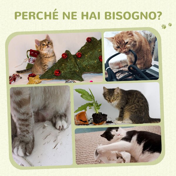 AllMyPets Albero Tiragraffi per Gatti fino 5kg con 2 Palline in Sisal e Peluche 34x25.5x58cm Beige